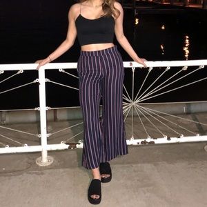 Urban Outfitters Crop Kick Flare Striped Pants